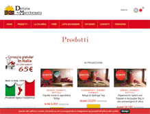 Tablet Screenshot of deliziedelmarchesato.com